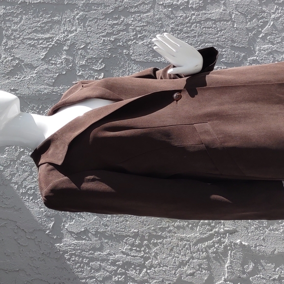 dana buchman dresses ladies pure silk (1) button overcoat (VINTAGE) - Picture 11 of 17